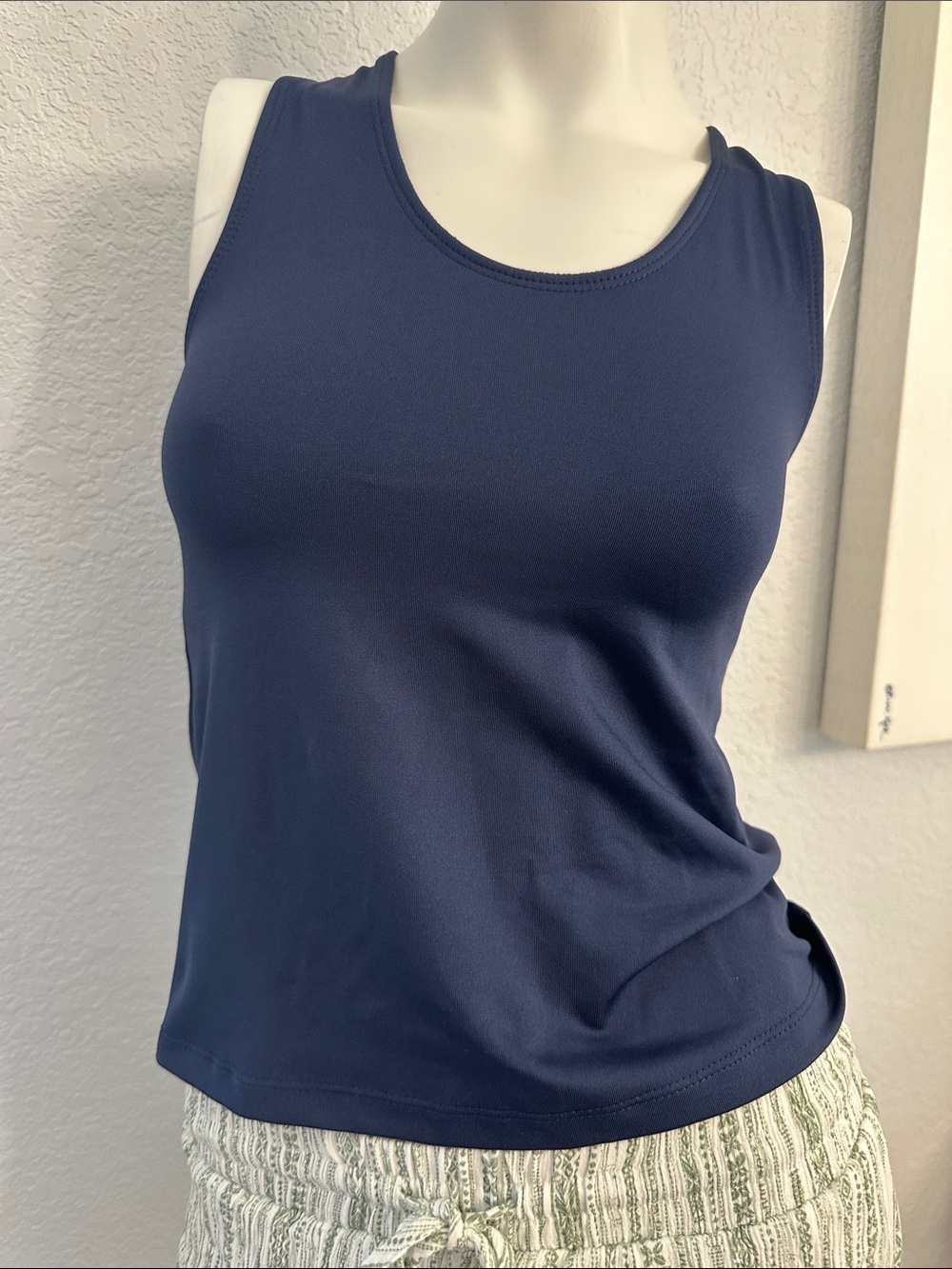 Aspire Navy Scoop Neck Tank Top
